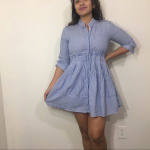 Striped Button Up Dress
